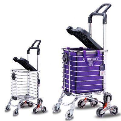Durable Foldable Shopping Cart Bag Universal Wheels Large Capacity Bag Folding Shopping Cart