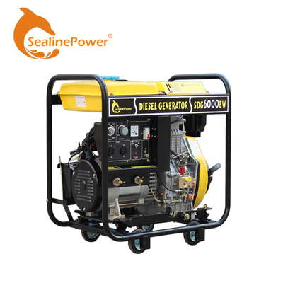 Open type 4.6kw factory price diesel motorized welding generator SDG6000(E)W