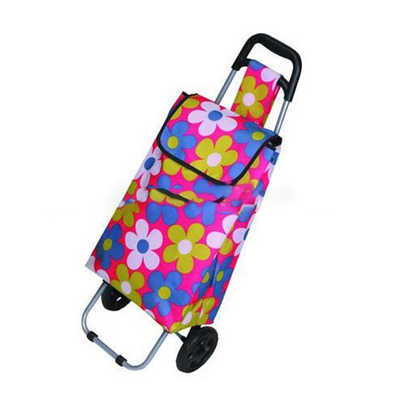Biodegradable Wholesale Collapsible Grocery Shopping Cart Folding Shopping Trolley Nylon Bag